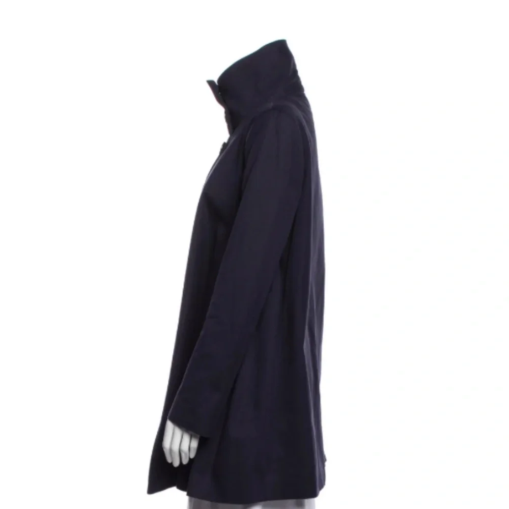 Stella McCartney Swing Thick Cotton Dark Blue Jacket Coat Sz EU 42 US S/ M
